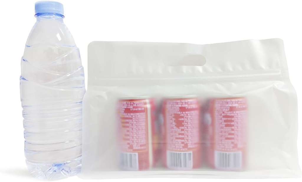 Plastic Flat Bottom Organization Storage Bag with Carry Handle for Holding Goods,Sealing Zipper Packaging Food Containers Convenient Sort and Store,Portable Outing（9.45x6.7）27Pack Frosted Translucency