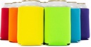QualityPerfection Can Cooler Sleeve (6 Pack) Neoprene 12 Oz Collapsible Cooler Can Cover, Insulated Cans Coolies, 4mm Thick Beer Cover & Soda Can Holders, Blank Drinks Coolers (6 Multi)