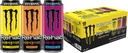 Monster Energy Rehab Tea + Lemonade, Peach, Wild Berry, Variety Pack, Energy Iced Tea,15.5 Ounce (Pack of 15)