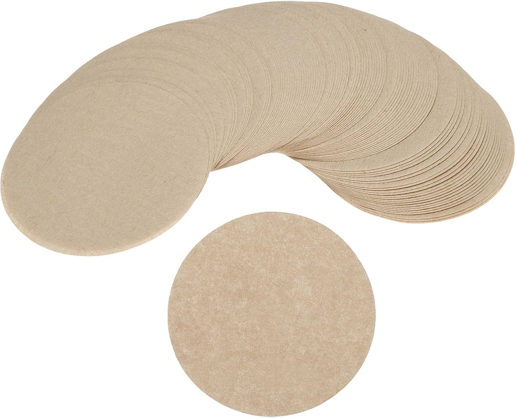 PATIKIL Mocha Pot Paper Filter Disposable Round Brown Paper 2.52 Inch OD for Espresso Maker, Cafe Office Home Pack of 300