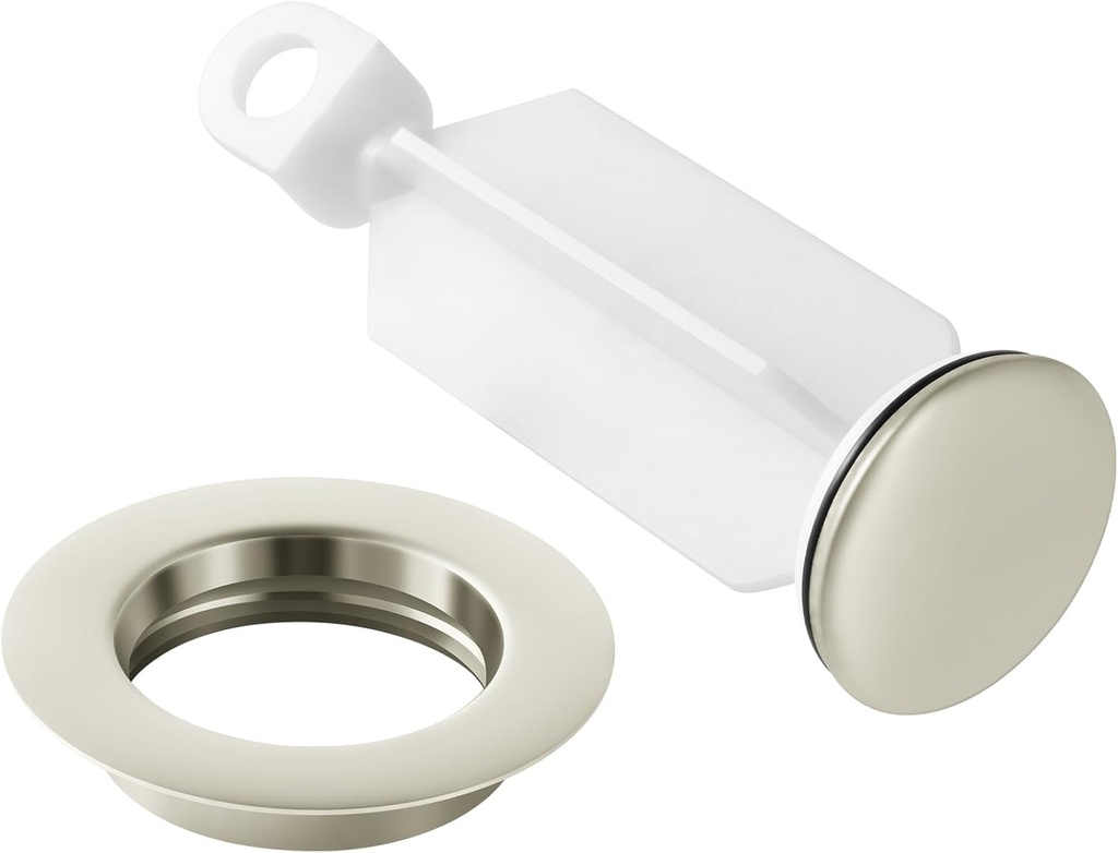 10709BN Bathroom Sink Drain Plug and Seat, for Moen Compatible with Moen 10790, 10709ORB for Bathroom Pop-Up Sink Drain(Brushed Nickel)