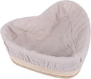 Amosfun Bread Banneton Basket with Liner Heart Shaped Sourdough Proofing Basket Valentines Day Food Storage Basket 3 x 7.5 x 8.5 Inch
