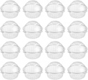 Zerodeko 50pcs Portable Cupcake Carrier Cake Container for Birthday Parties and Outdoor Events No Odor Easy to Clean Safe Material for Storing Desserts and Cakes