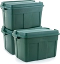 Rubbermaid 3 Pack High Top Storage Containers for Garage and Home Use, 37 Gallon