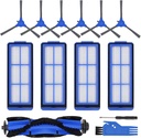Replacement Parts for Eufy 11S Max, Accessories Kit for 15C Max, 30C Max, G30, G30 Edge, G30 Hybrid Robotic Vacuum Cleaner, Includes 4 Filters, 6 Side Brushes, 1 Roller Brush, Not Fit for 11S