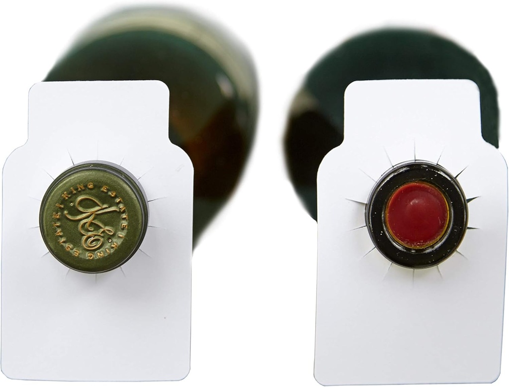 220-Pack Blank White Wine Bottle Tags – Durable 11pt Cardstock, Double-Sided for Cellar Organization – Made in USA