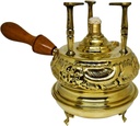 Al Bramony Brass Engraved Copper Turkish Greek Coffee Alcohol Burner Maker Table Top Tabletop With Wooden Handle Arabian Solid Large Size Hand Hammered Handmade Egypt Egyptian Decanter