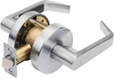 Dynasty Hardware AUG-30-26D x 2-3/8 Inch Backset Commercial Duty Passage Function Door Lever Lockset Satin Chrome Finish with 2-3/8" Backset Latch