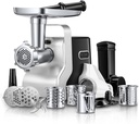Electric Meat Grinder Heavy Duty - 5 in1 Meat Grinders for Home Use - 3000W Max Powerful - Sausage Stuffer with 3 Stainless Steel Grinding Plates - Size #12 (black)