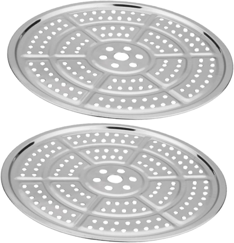 Ciieeo 2pcs Cooker Steaming Tray Food Steamer Trays Stainless Steel Canning Rack Steaming Basket Random Style
