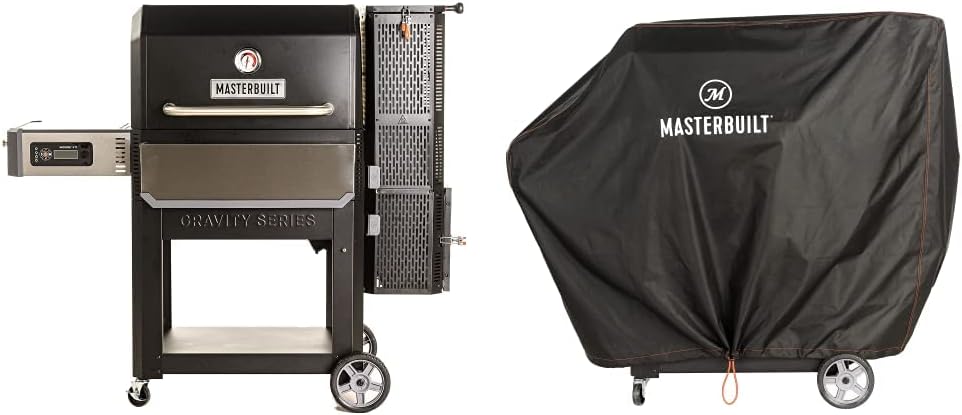 Masterbuilt Gravity Series 1050 Digital Charcoal Grill Smoker Combo + Cover Bundle