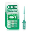 GUM Soft-Picks Comfort Flex, Easy to Use Dental Picks for Teeth Cleaning Health, Disposable Interdental Brushes with Convenient Carry Case, Dentist Recommended Dental Picks, Mint, 80 Count