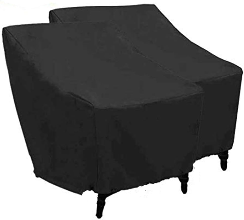 [BRSWGA33C4ORU3DB] J&C Patio Chair Cover Waterproof Outdoor Chair Covers 2 Pcs Black Furniture Cover for Chairs All Season Protection Patio Chair Covers for Gardern Furniture Sets