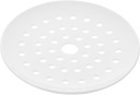 GLEAVI Food Grade Ceramic Steamer Plate Multi Design for Dumplings and Buns Home Cooking Steaming Dish Pure White High Temperature Fired Steaming Tray