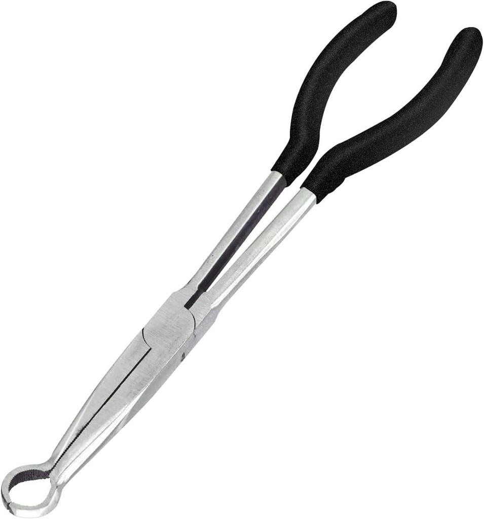 1 Piece 11 Inch Long Reach - Long - circle plier-Degree Angle, Long Reach Circle PliersDesigned for Mechanics, Technicians, and Contractors Milled-Jaws Steel