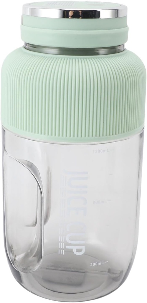 Large Capacity Portable Juicer Blender, Electric Juicer Cup for Nutrient Rich Juices, Stylish Design, 1.2L Fruit Cup with 1500mAh Battery Power (Light Green)