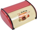 Dioche Bread Box, Bread Box for Kitchen Countertop Multi Functions Powder Coated Iron with Roll Top Lid Vintage Kitchen Decor for Kitchen Countertop (Red)