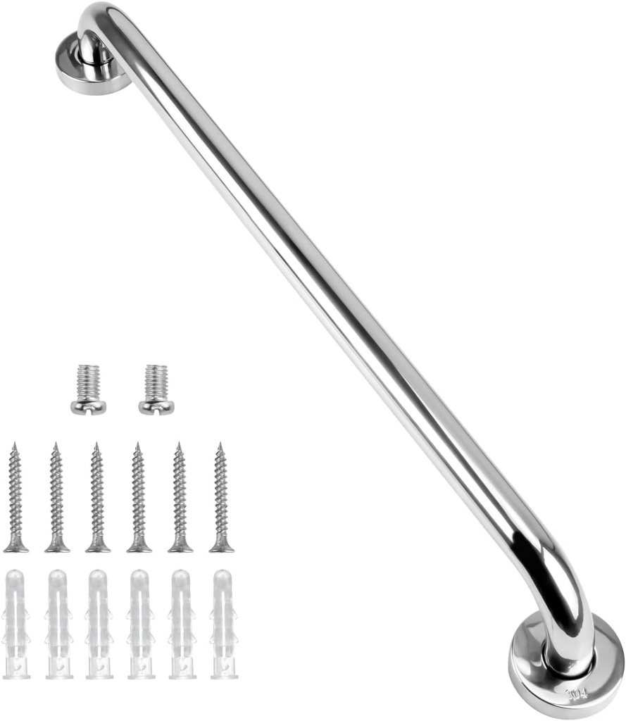 supregear Grab Bars for Shower, 24-Inch Bathroom Safety Handles for Elderly, Stainless Steel Handicap Grab Rail for Kitchen Bedroom Bathtub and Steps