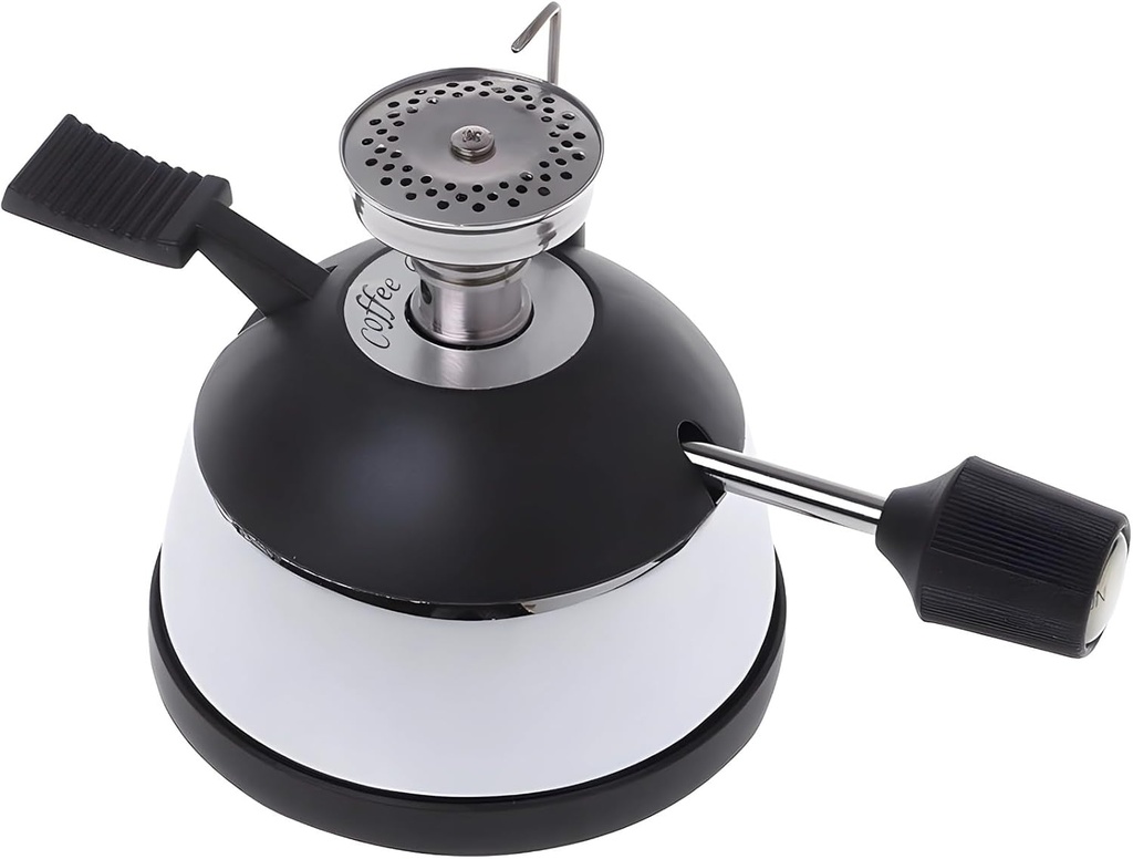 Portable Butane Burner, Compact Butane Cooker for Travel and Indoor Use, Mini Cooking Stove with Windshield and Non-slip Ring, Lightweight Design