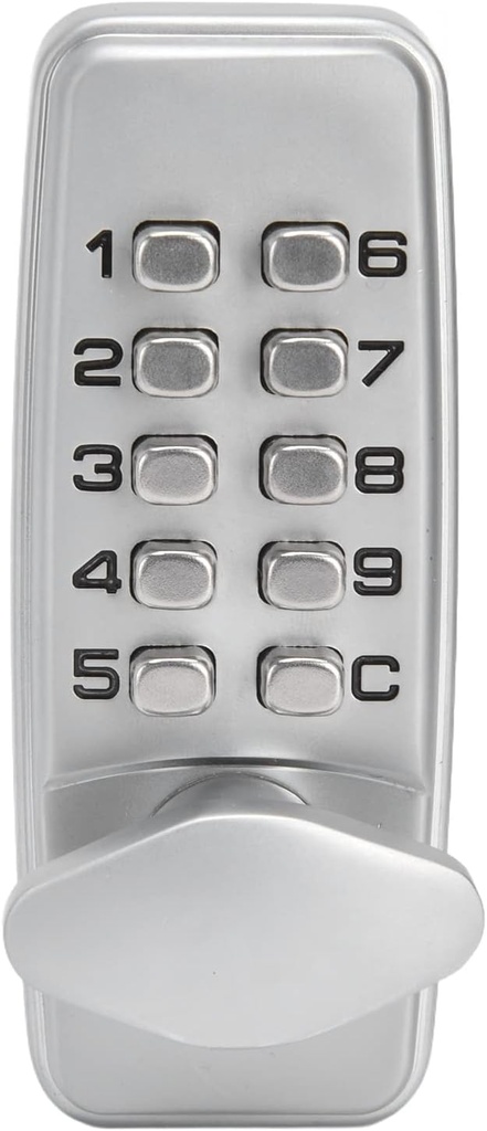 Mechanical Keyless Entry Door Lock, Waterproof Fireproof Zinc Alloy Keypad Deadbolt Locks, Deadbolt Door Lock with Handle for 30‑60mm Thickness Gates, Parking Lots, Offices, Interior Doors