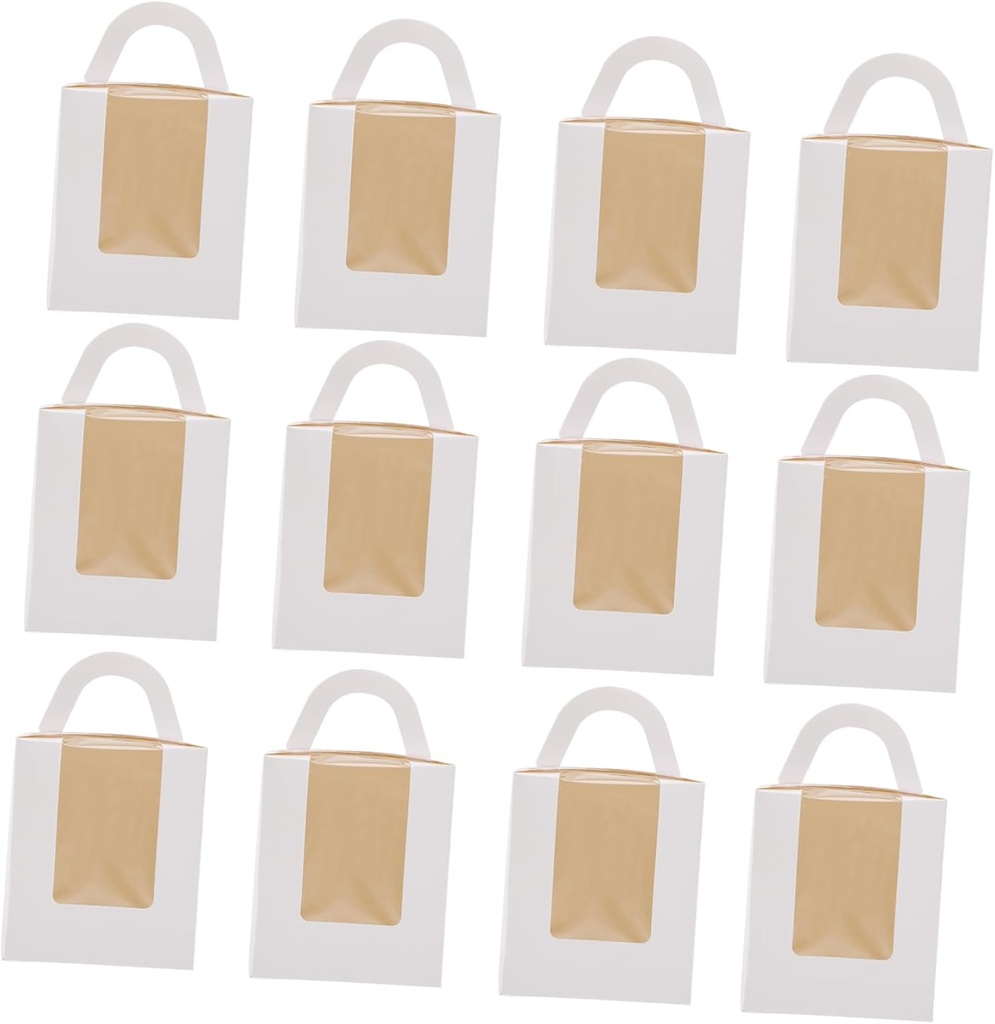 Window Cake Boxes Handheld Paper Pastry Packaging for Cupcakes Easy Assemble Multi Functional Bakery Containers for and Events