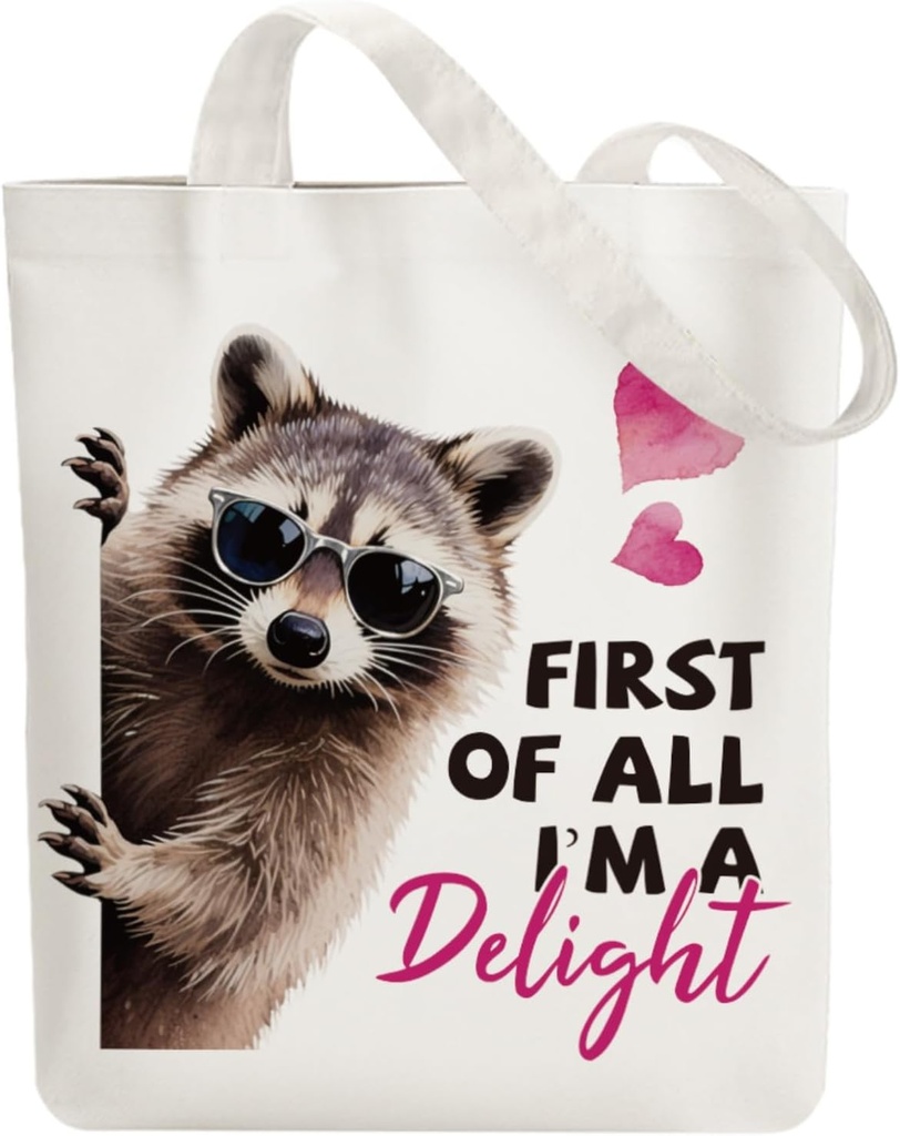 ANATTASOUL Canvas Tote Bag Reusable Cotton Bag for Women, Large 14.96"x 15.74" Cloth Shoulder Bags with Zipper Pockets