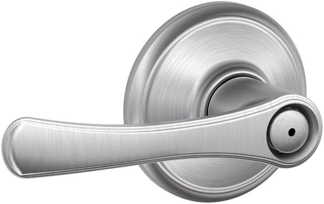 Schlage F40 VLA 626 16-080 10-027 134 N N SL Avila Bed and Bath Lever, Satin Chrome