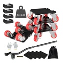 Furniture Dolly,Furniture Movers with 5 Wheels,Carbon Steel Panel Heavy Duty Dolly,Furniture Lifter with 5 360° Rotatable Rubber Universal Wheels,Maximum Load 3474LBS