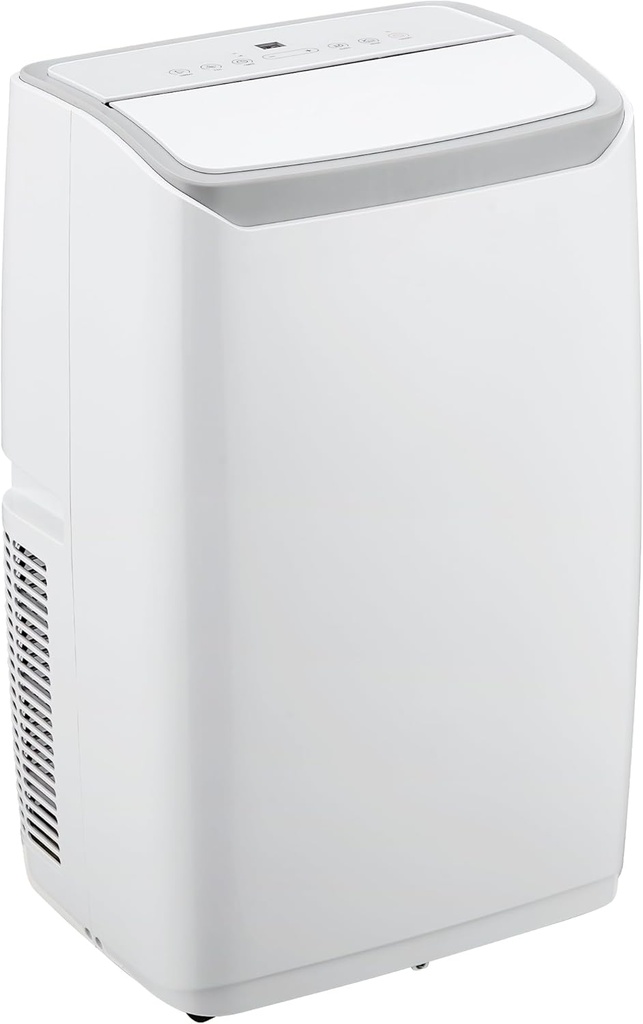 GlowSol 12,000 BTU Portable Air Conditioner with 3-in-1 Cooling, Dehumidifier, and Fan Functions, Covers up to 550 Sq.Ft, Quiet Operation, Remote Control and Digital Display Included，White