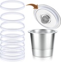 CAPMESSO 20 Pack Rubber Gasket for Reusable K Cups Refillable Coffee Pod Stainless Steel Lids Silicone Seals -Tight Seal, Safe, Durable (Only 20pcs Rubber Gaskets)