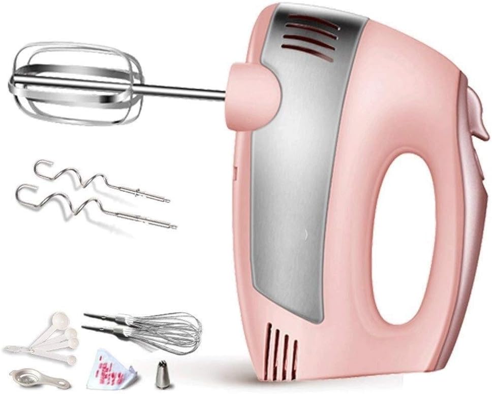 MaGiLL Egg Beater,Hand Mixer Immersion Blender for Kitchen,Electric Mixer Hand Held (Color : Pink) fine