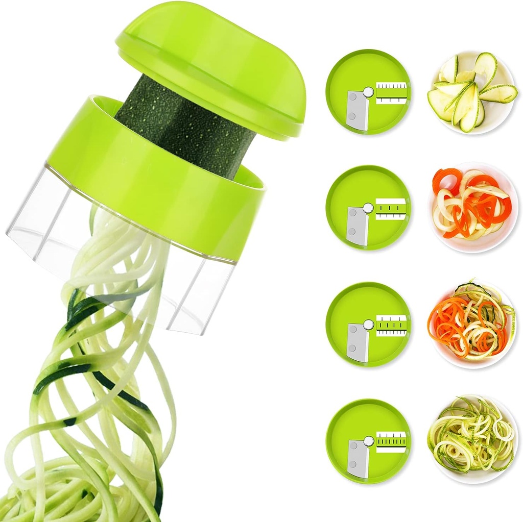 Spiralizer for Veggies, 4 in 1 Zoodles Zucchini Noodle Maker, Zucchini Spiralizer for Veggies Noodles