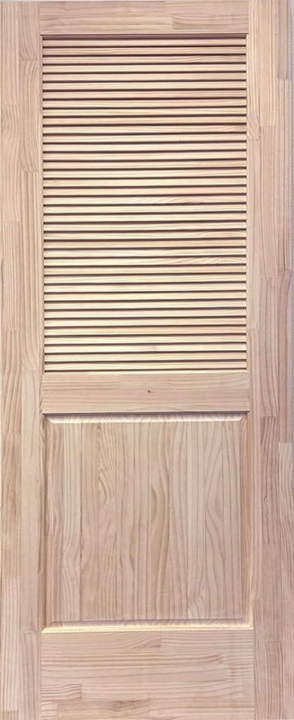 Door Elements™ Multi-Finger Joint Solid Pine Louver Over Panel Door Slab (30X80)