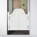 Interior Swinging Doors Wood Cafe Door Saloon Door with Metal Hinges for Bar Porch Stairs Bedroom Entrance Partition (White, 27.55x27.55in)