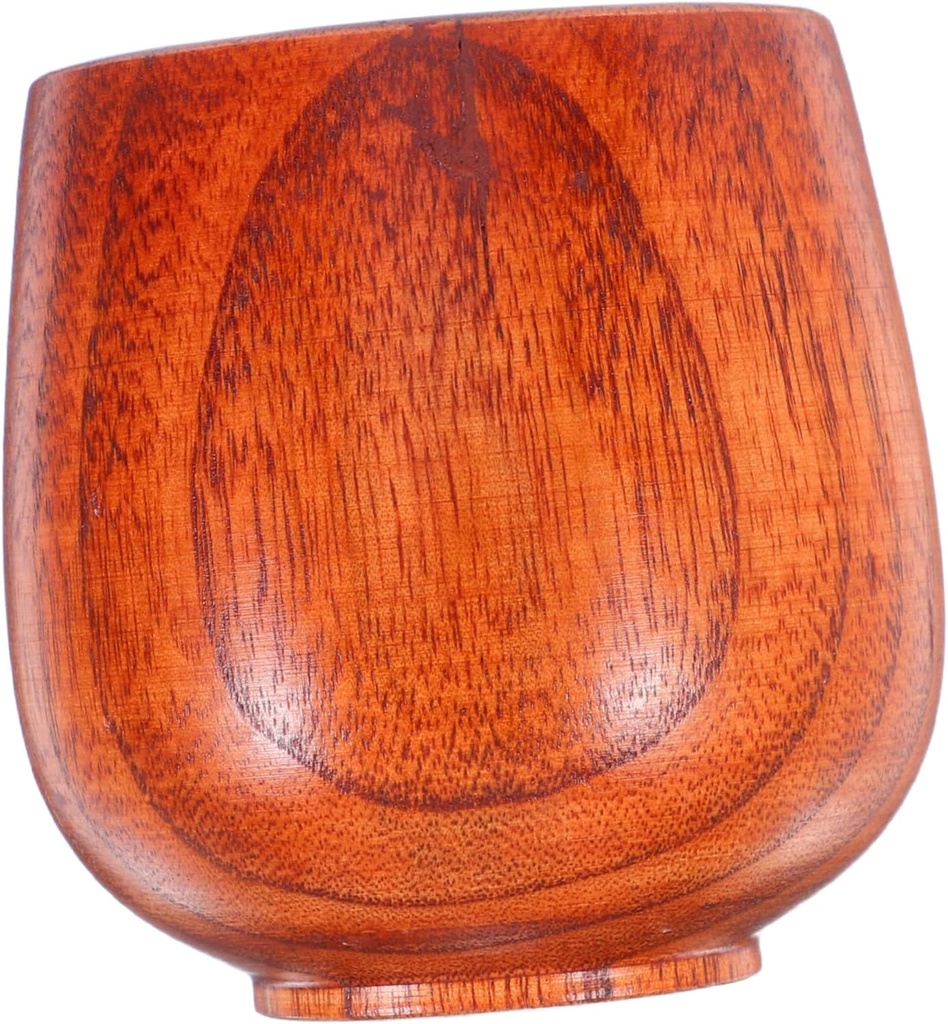 Cabilock Japanese Wooden Sake Cup Vintage Solid Wood Drinking Mug for Hot Cold Beverages Compact Portable for Home Restaurant Use Natural Finish