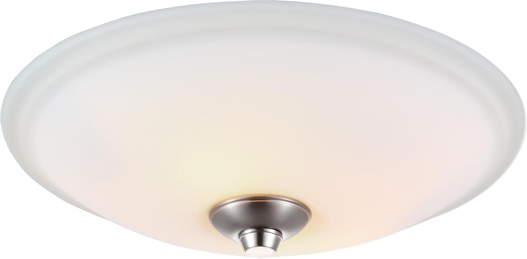 Good Housekeeping (81005 Spartan 70 CFM 2.0 Sones Decorative Bathroom Ventilation Exhaust Fan with Light (2 Finials Included)