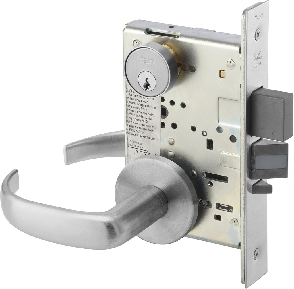 Yale PBR 8847FL 626 Heavy Duty Mortise Apartment Corridor Lock, Lever