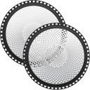 NiHome Oversized Drain Strainer for Bathtub, Shower, Sink, Kitchen, Washbasin, 304 Stainless Steel Hair Catcher with Soft Silicone Edge, Clog-Free Drain Protector, Easy to Install (Black, 2PCS)