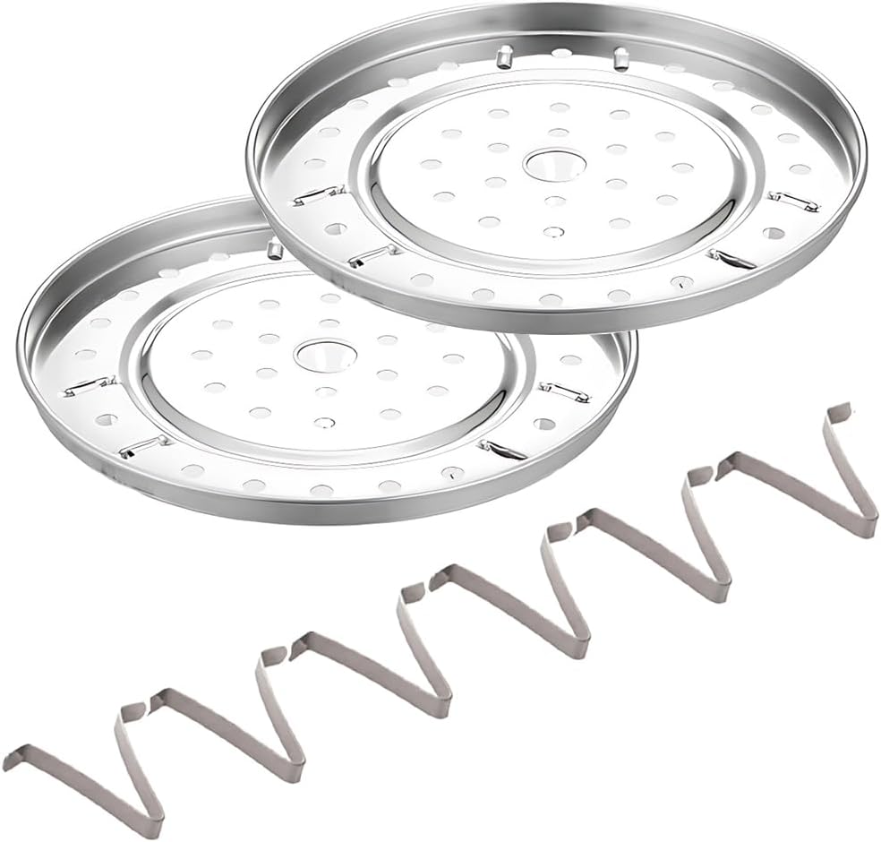 Stainless Steel 10 Inch Food Steam Rack (2-Pack) for Pressure Canner - Detachable Legs - Steam Basket Rack Accessories (10"/25.5cm)