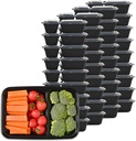 Meal Prep Containers Microwave Safe 36 Pack 2 Compartment with Lids, Food Storage Containers Reusable, Stackable Bento Box, BPA Free, Freezer, Dishwasher Safe (32 oz)