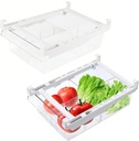YekouMax Fridge Drawer Organizer, Refrigerator Organizer Bins, Pull Out with Handle, Fridge Shelf Holder Storage Box, Clear Container for Food,Drinks,Fit for Fridge Shelf Under 0.6" (2 Pack Medium)