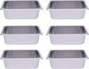6 Pack 4" Deep 1/2 Size Stainless Steel Steam Table Pans Hotel Food Prep Pan NEW