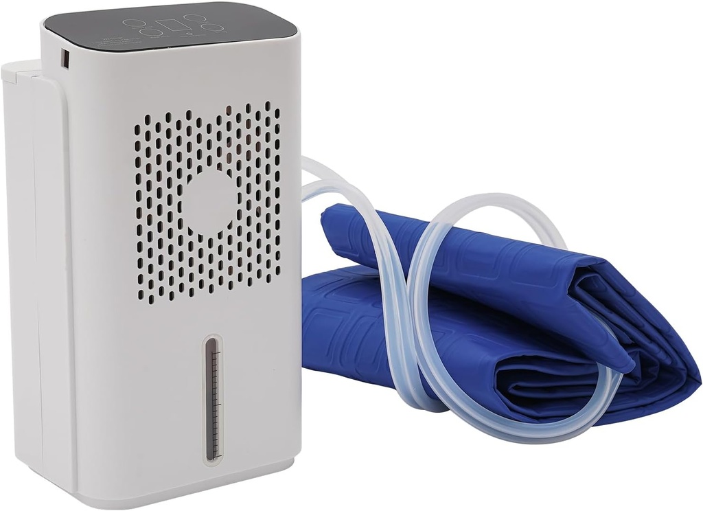 4.5L Bed Cooling System Water Bed Cooler Water Cooling Mattress Pad 160 * 70cm，Hot Sleepers Night Sweats Water Bed Cooler（110-220 V,6W,White, Blue）