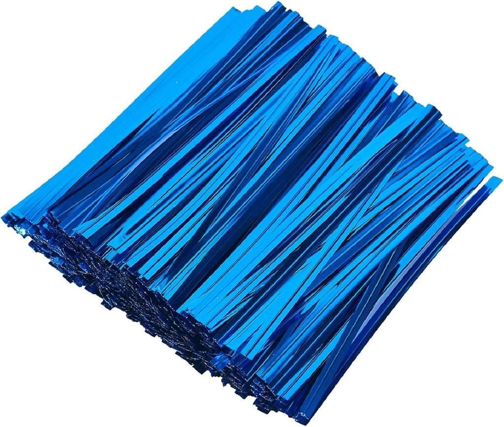 800 PCS 5" Blue Metallic Twist Ties for Bakery Ties,Candy Bags,Coffee Bags, Goodie Bags Ties