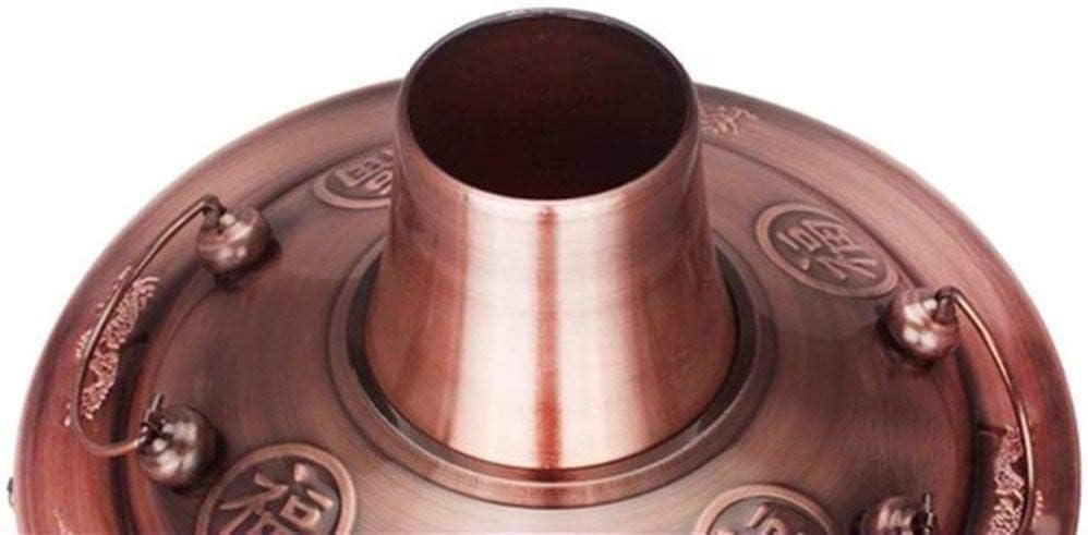 Hot Pot Copper Charcoal Chinese Cooker Soup Old Large Traditional Cook Cooking for Unusual Gift ， Copper. (Size : 36cm)