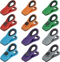 TACGEA Chip Clips, Magnetic Bag Clips with Air Tight Seal for Food Storage, 12 Pieces, Multicolor