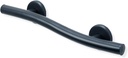 Wave Grab Bar for Bathroom Shower Toilet Steps Bed Home/304 Stainless Steel/Matte Black/Right/ 18"