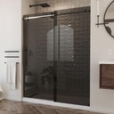 DreamLine Enigma-XO 56-60 in. W x 76 in. H Frameless Smoke Gray Glass Sliding Shower Door in Polished Tuxedo, SHDR6160762G-18