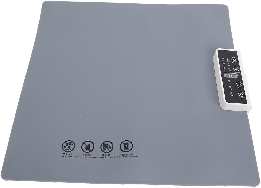 Electric Warming Tray, Full Surface Heating Silicone 260W 5 Temperature Settings Foldable Food Warmer for Parties (Grey)
