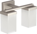 Moen YB8862BN 2-Light Dual-Mount Bath Bathroom Vanity Fixture with Frosted Glass, Brushed Nickel